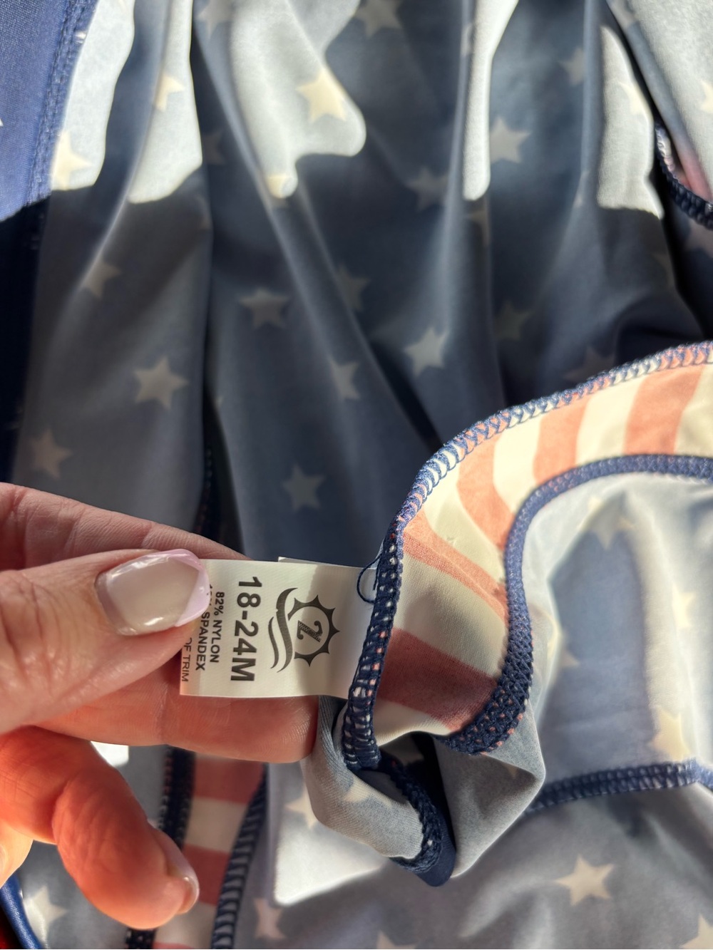 SwimZip Sunsuit - Long Sleeve Romper Swimsuit | "Americana" - Picture 5 of 5